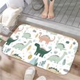 thumbnail image 1 of 1pc Cute Dinosaur Pattern Absorbent Non-Slip Bathroom Thickened Flannel Rug Decor,Soft,Quick Drying,Suitable For Indoor/outdoor Use,Bathrooms,Bedrooms,Kitchens,Terrace,Laundry Rooms,16"x24", 1 of 9