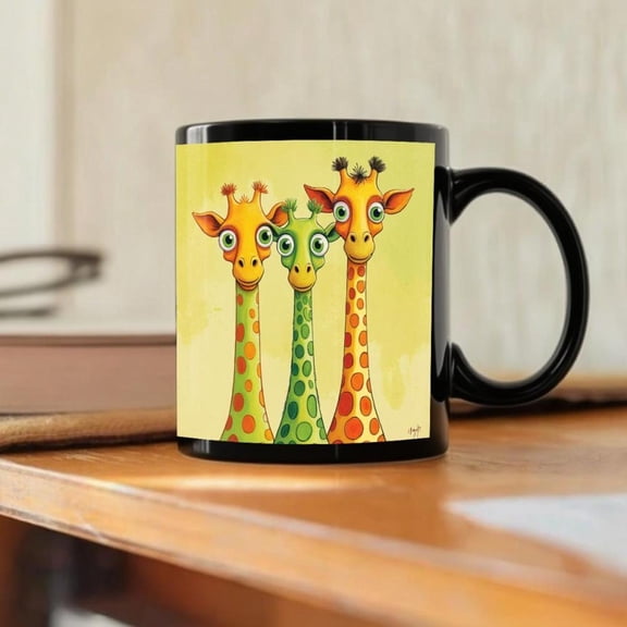 1pc Cute Giraffe Mug 11oz Durable Ceramic Coffee Cup with Vibrant Cartoon Design Birthdays Anniversaries and Holiday Gifts Ideal Hot Cold Beverages Ju