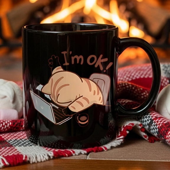 1pc Cute Sloth I m Okay Coffee Mug Funny Sloth Shaped Cup with I m Okay Face Hand Wash Only Sloth Lovers Birthdays Office Home Use s