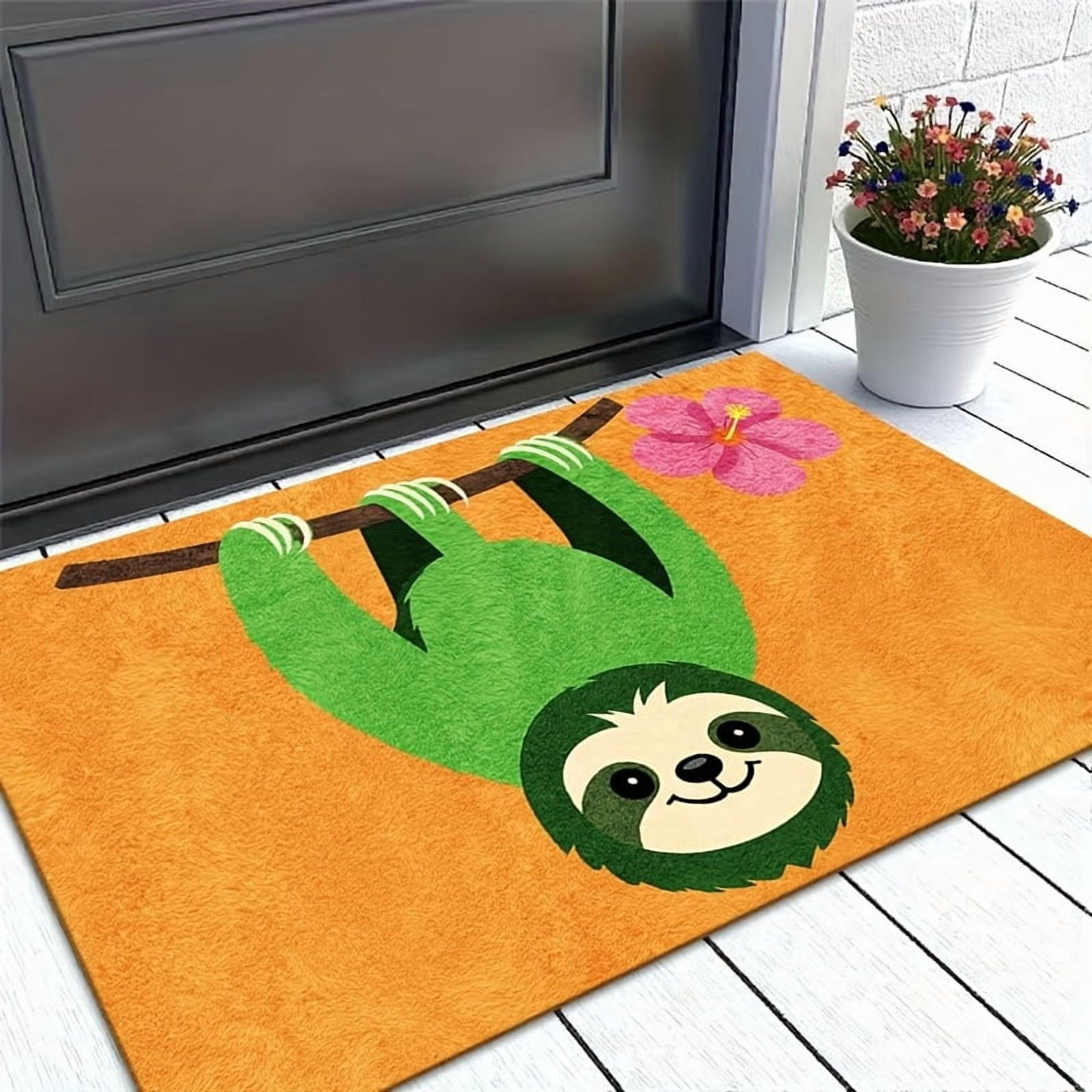 1pc Cute Sloth Non-Slip Door Mat Mat - Adhesive Mat for Indoor/Outdoor ...