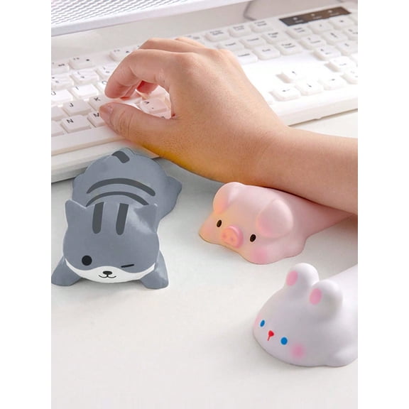 1pc Cute Wrist Rest Support For Mouse Keyboard Computer Elbow Pad Arm Rest For Desk Ergonomic Kawaii Office SuppliesRabbit