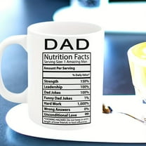 1pc, DAD Nutrition Facts Mug, Birthday Mug, Dad Nutritional Value, Best Birthday Gift, Funny Mug For Dad, Gift For Dad Mug, Unique Dad Gift