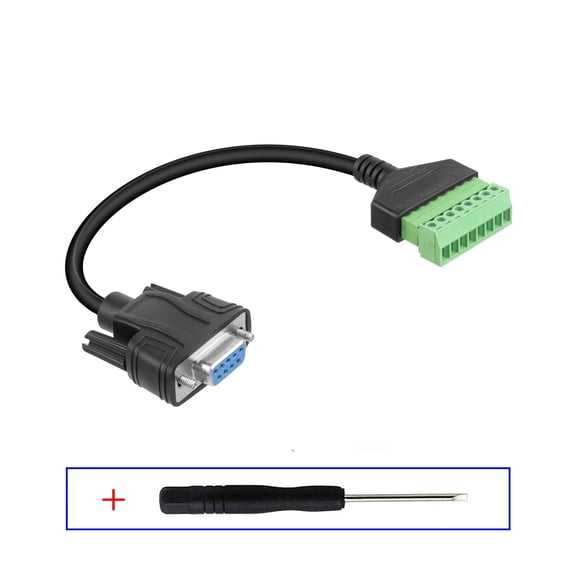 1pc DB9 Female to 8 Pin Screw Terminal Adapter Cable for Extended Use of Computer Hosts or Display Devices via Network Cable