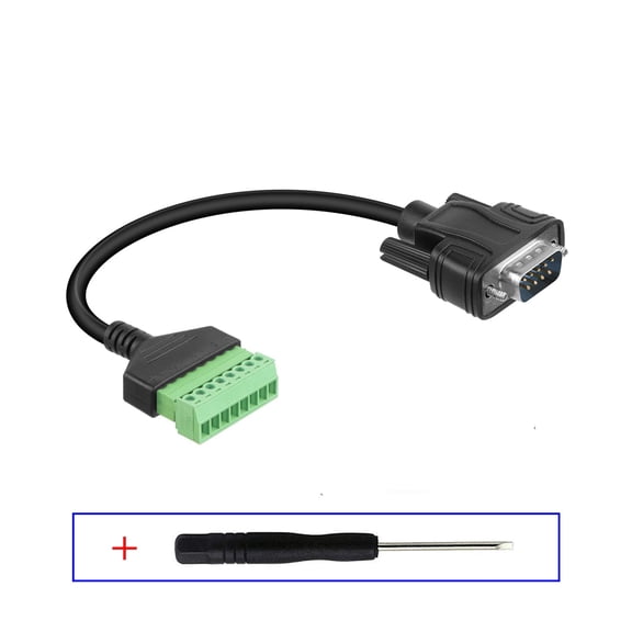 1pc DB9 Male to 8 Pin Screw Terminal Adapter Cable for Extended Use of Computer Hosts or Display Devices via Network Cable