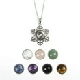 thumbnail image 1 of 1pc DIY 7 Chakra Crystal Beads Snap Chunk Button Pendant Chain Necklace Gemstone, 1 of 6