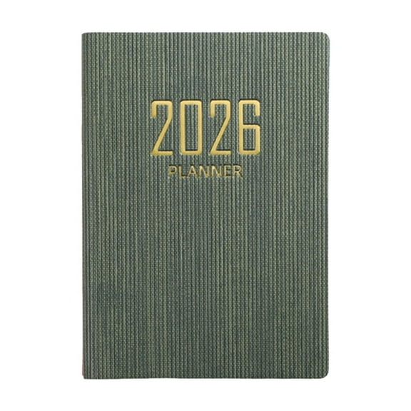 1pc Daily Plan Notepad,2026 A7 Compact Notebook Organizer,Daily Plan Book with Travel Diary Function,Compact Weekly Monthly Planner,Portable Schedule Book for Business and Daily Use,3x4.17 in(Green1)
