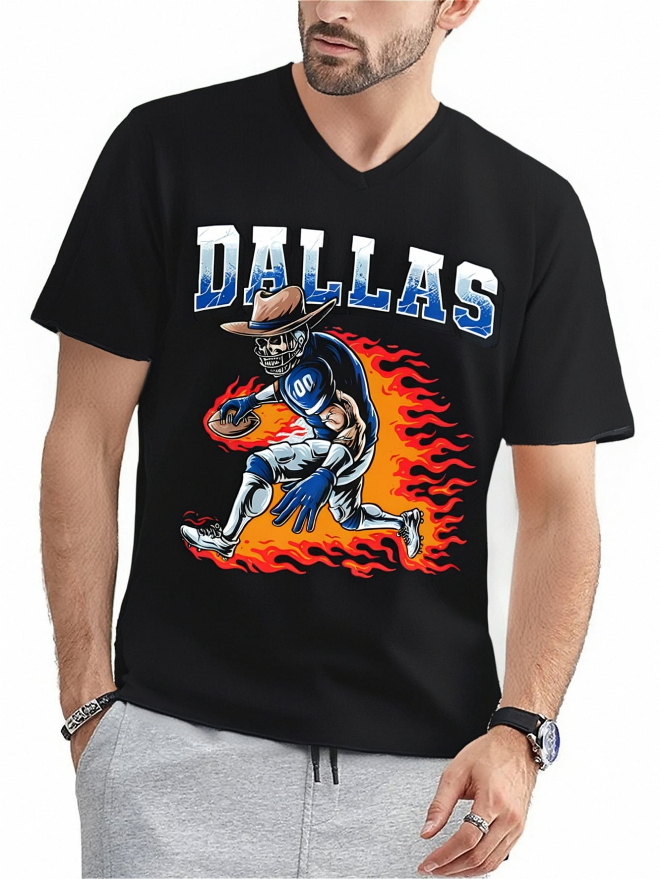 T-shirt noir imprimé Dallas Texas (M/L) main image 1
