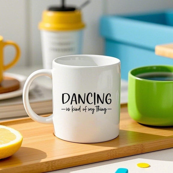 1pc Dancing is My Hobby Ceramic Coffee Mug 11oz Insulated White Dancer Mug Birthdays Thanksgiving Holidays Hand Wash Only Reusable and Durable Design