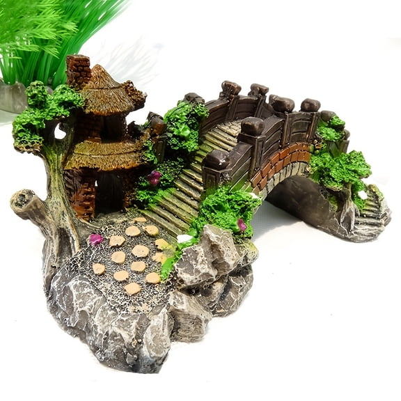 1pc Decorative Bridge for Fish Tanks, Aquarium Additions, Resin-Made Bridge, Turtle Climbing Structure, Arch-Shaped Bridge