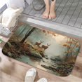 thumbnail image 1 of 1pc Deer in Autumn Forest Stream Absorbent Non-Slip Bathroom Thickened Flannel Rug Decor,Soft,Quick Drying,Suitable For Indoor/outdoor Use,Bathrooms,Bedrooms,Kitchens,Terrace,Laundry Rooms,16"x24", 1 of 9
