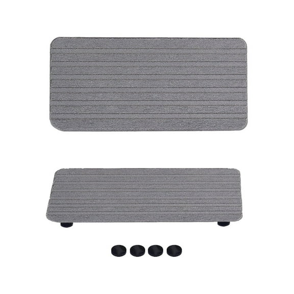 1pc Diatomite Mat, Diatomite Water Absorbing Stone Mat Rectangle Grooved Design for Hand Soaps, Plants, and Toiletries in Modern Home Decor