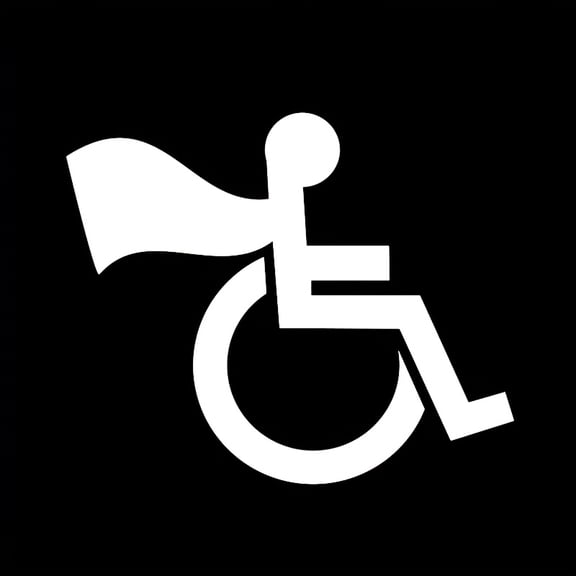 1pc Disabled Vinyl Car Decal, Irregular Shape, Self-Adhesive Sticker for Wood, Plastic, Glass, Metal, Ceramic Surfaces - Single Use, Ideal for Automobiles, Motorcycles, Windows, Trucks, Bumpers