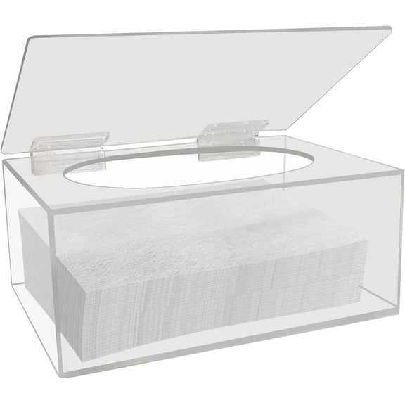 1pc Disposable Face Towel Holder, Acrylic Face Towelettes Storage Box Compatible with Clean Skin Club Clean Towel Face Towels, Skin Towels Containers, Makeup Remover Cloth Organizer