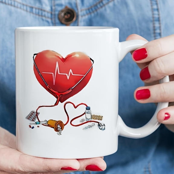 1pc Doctor Nurse Appreciation Coffee Mug 11oz Ceramic Coffee Cups Cups Summer Winter Drinkware Birthday Gifts Holiday Gifts New Year Gifts Valentine S