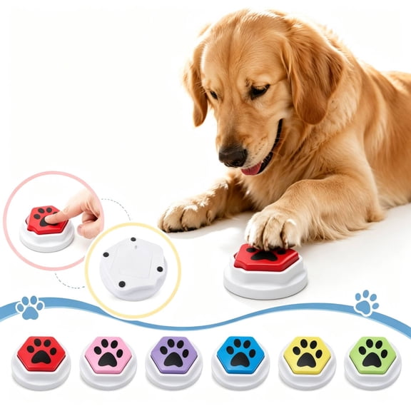 1pc Dog Communication Buttons, Pet Training Talking Buttons, Interactive Educational Pet Speech Buzzers, Easy to Press Dog Talking Buttons for Behavior Training & Daily Interaction,green