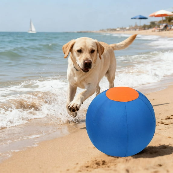 1pc Dog Herding Ball Toy with Handles - Durable Polyester Training Toy for Medium/Large Breeds (Border Collie, German Shepherd), Outdoor Exercise Toy for Herding Dogs & Horses