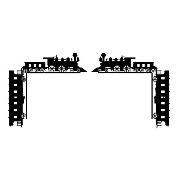 1pc Door Frame Corner Decoration, Train Decoration Wall Sticker Door Corner Decoration Art Decoration Iron ArtWall decoration