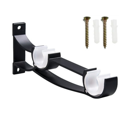 1pc Double Curtain Rod Brackets Window Hardware Holder Home Decor Side Top Mounted
