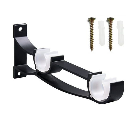1pc Double Curtain Rod Brackets Window Hardware Holder Home Decor Side Top Mounted