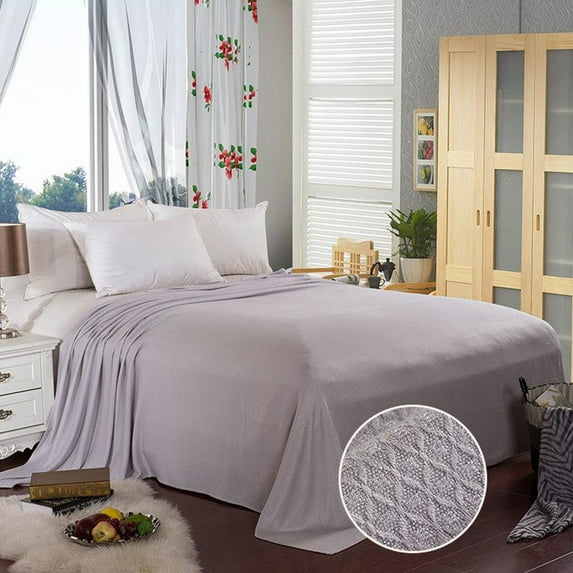 1pc Double-sided Cooling Blanket Soft Smooth Summer Comfortable Ice Blankets For Bed Sofa 100x120/150cm 150/180x200cm 200x230cm Gray 100x120cm /39x47inch Smile Home