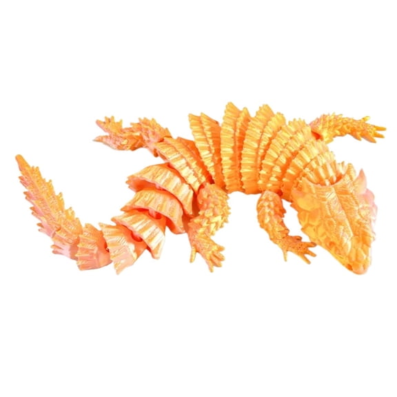 1pc Dream Orange 3D Printed Lizards, Home Office And Vehicle Decorations Landscaping Figurines Gifts Home Decorative