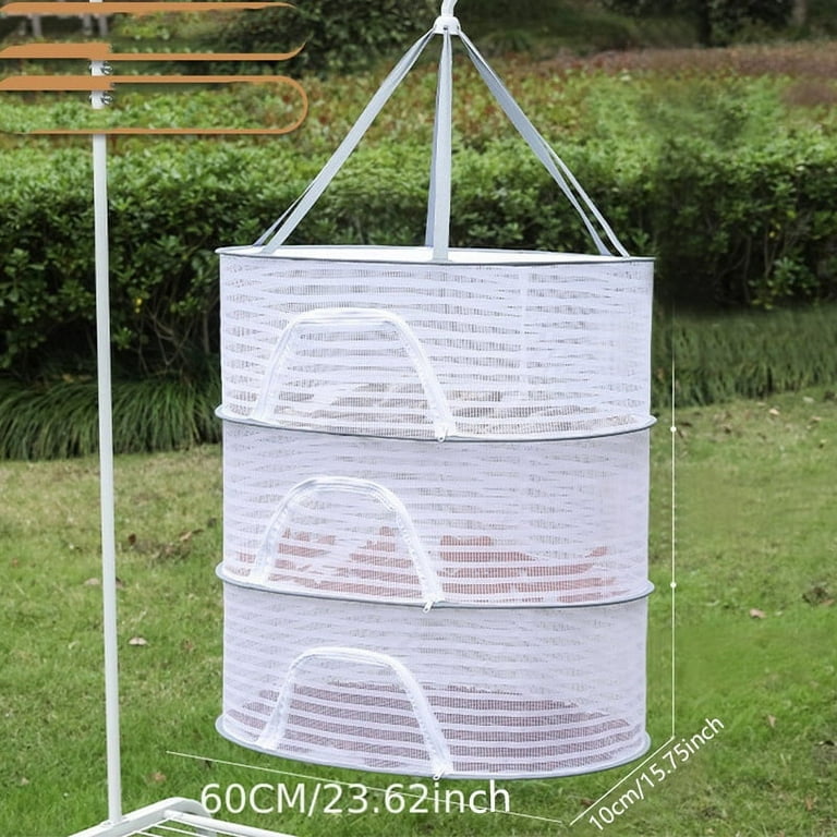 non-toxic Mesh Herb Drying Net - Foldable with Zippers