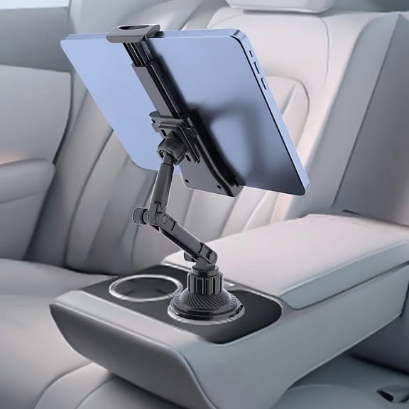 1pc Durable Car Cup Holder Multi-functional Mount for Tablets and Phones- Adjustable Angle