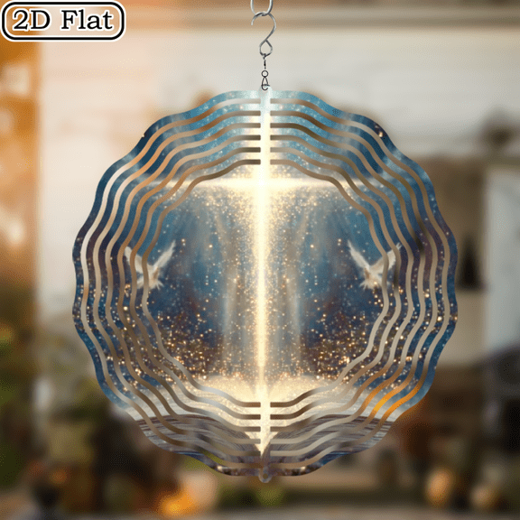 1pc Elegant Metal Christian Window Decoration for Outdoor/Indoor Hanging Ornament, Heavy-Duty Iron Construction for Garden, Patio, Living Room, Office - Spiritual Gift for Church, Wedding, Birth