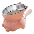 1pc Elevated Stainless Steel Cat Bowl, Inclined Food & Water Dish with ...