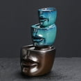 thumbnail image 1 of 1pc European Style Ceramic Backflow Incense Burner with 3 Faces, Home Decor Gift (Without Incense), 1 of 8