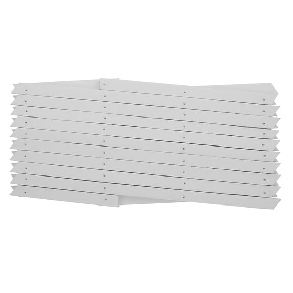 Expandable Garden Fence Decor White Synthetic Material AntiCorrosion Lawn Decorative Fence 1pc