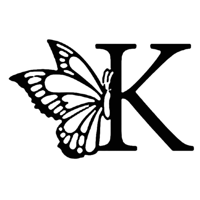 1pc Exquisite Butterfly Shaped Monogram Metal Wall Art Sign Material