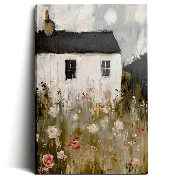 Topbout Art Cottage Farmhouse Rustic Vintage Canvas Wall Art Gallery Wrapped for Bedroom 12x 8 inch