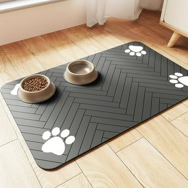 1pc Extra-Large Durable Absorbent Non-Slip Pet Food Mat - Feeding Mats for Pet Bowls - Waterproof, Easy to Clean, and Mess-Proof Design for Happy Mealtime
