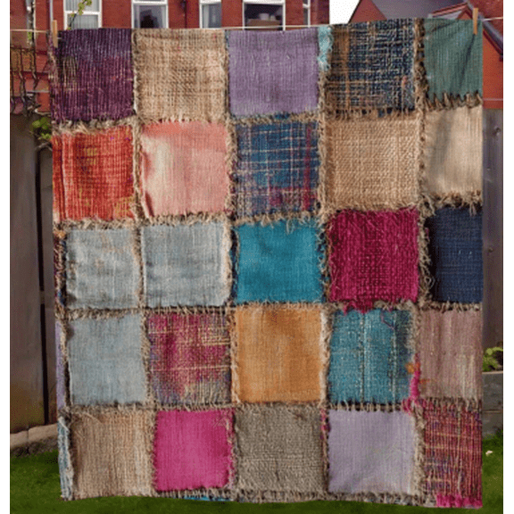 1pc Extra LargeHeavyweight Flannel Blanket, Ultra Soft Non-Fading Non-Pilling Bohemian Patchwork Throw, Earthy Tones All-Season Bedspread for Couch Bed Office Camping, Ideal Housewarming Gift