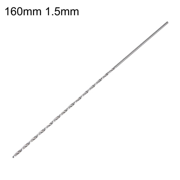 1pc Extra Long HSS Drill Bit Straight Shank Diameter 1.5-5.5mm Length160-200mm For Wood Aluminum Plastic Drilling