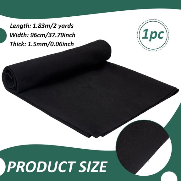 1pc Fabric Embroidery Needle Felt for Crafts Black 960mm about 2 yards/pc