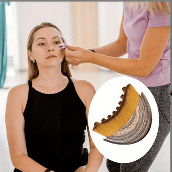 1pc Facial Dry Brush Convenient Facial and Jawline Massager, Soft Bristles for Gentle Exfoliation Handheld Skincare Tool for Facial Contour Shaping and Lymphatic Massage Brush