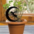 thumbnail image 1 of 1pc Fairy Garden Decor Moon Swing Black Silhouette Outdoor Lawn Pots Decor Elves Metal Garden Stakes Decorative Metal Yard Art for Yard Patio Trees Gift for Gardeners Mother's Day Black, 1 of 9