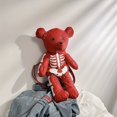 thumbnail image 1 of 1pc Fashion Faux Leather Bear Bag, New Fashion Bear Backpack, Casual Skull Casual Backpack, 1 of 21