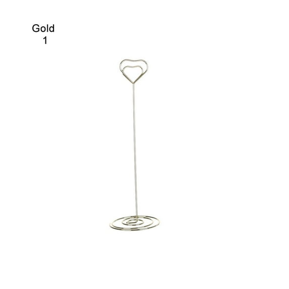 1pc Fashion Paper Clamp Desktop Decoration Rose Gold Wedding Supplies Photos Clips Clamps Stand Place Card Table Numbers Holder GOLD 1