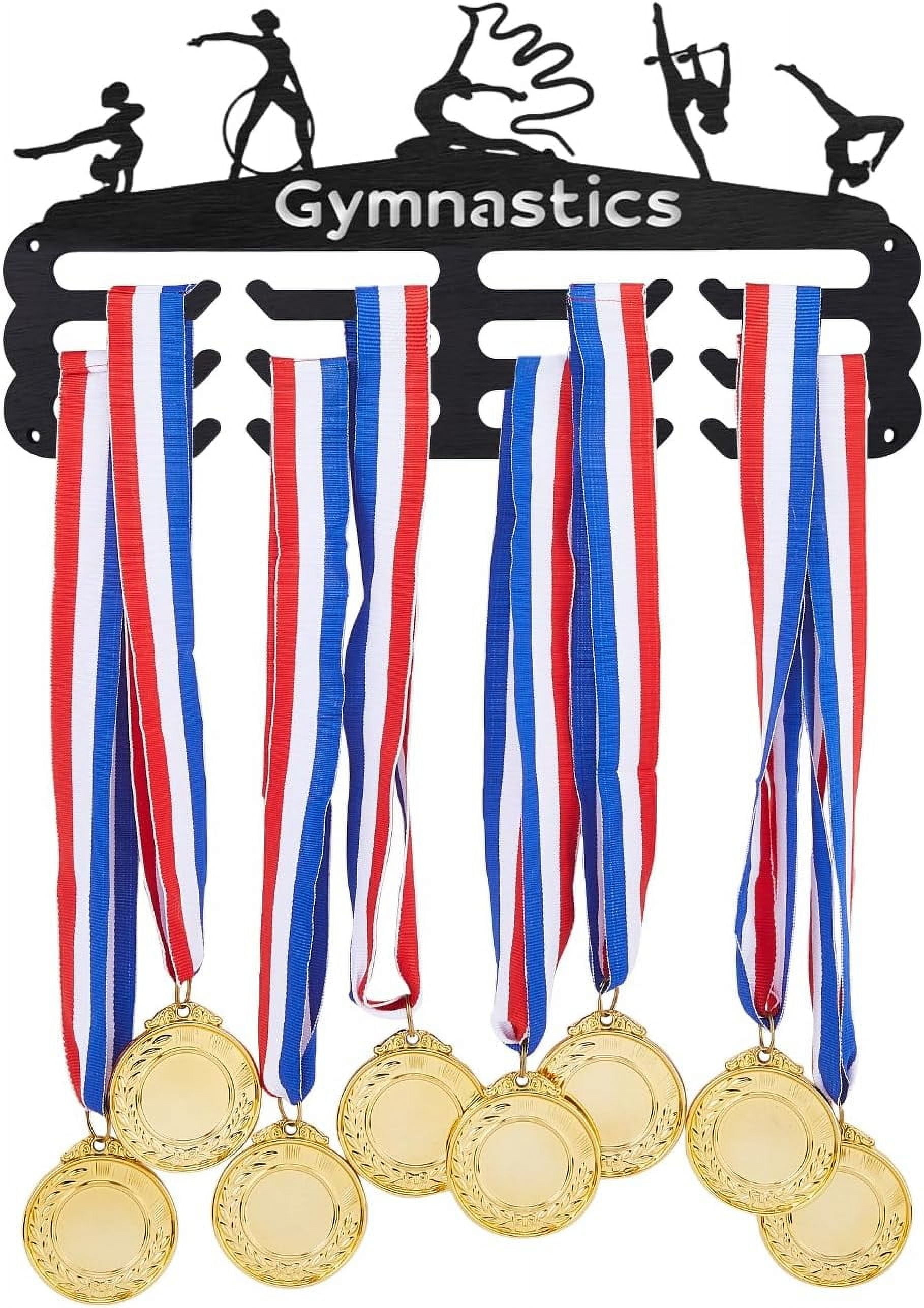 1pc Fashion Wood Medal Hanger Holder 3 Line Display Wall Rack with