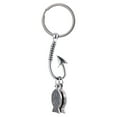 thumbnail image 1 of 1pc Father's Day Gift Keychain Creative Fishhook Key Chains Bag Keys Decor, 1 of 8