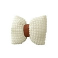 thumbnail image 1 of 1pc Faux Suede Fuzzy Bow Pillow Throw, Bow Shaped Soft Lumbar Pillow Decorative Throw for Living Room Couch Bed Sofa Car Decoration, 1 of 6