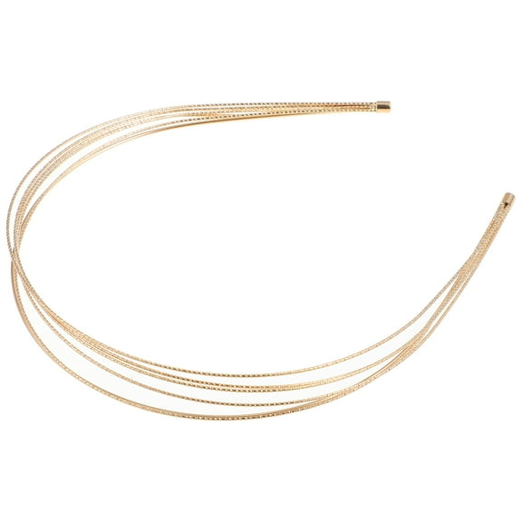 Golden Headband for Decor Elegant Simple Hair Accessory Synthetic Material