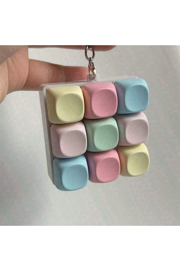 1pc Finger Stress Relief Keychain, Random Color - Sensory Fidget Toy for Teens & Portable Stress Relief