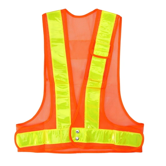 1pc Fishnet Safety Reflective Vest High Visibility Security Mesh Waistcoat for Cycling Outdoor Construction (Orange)