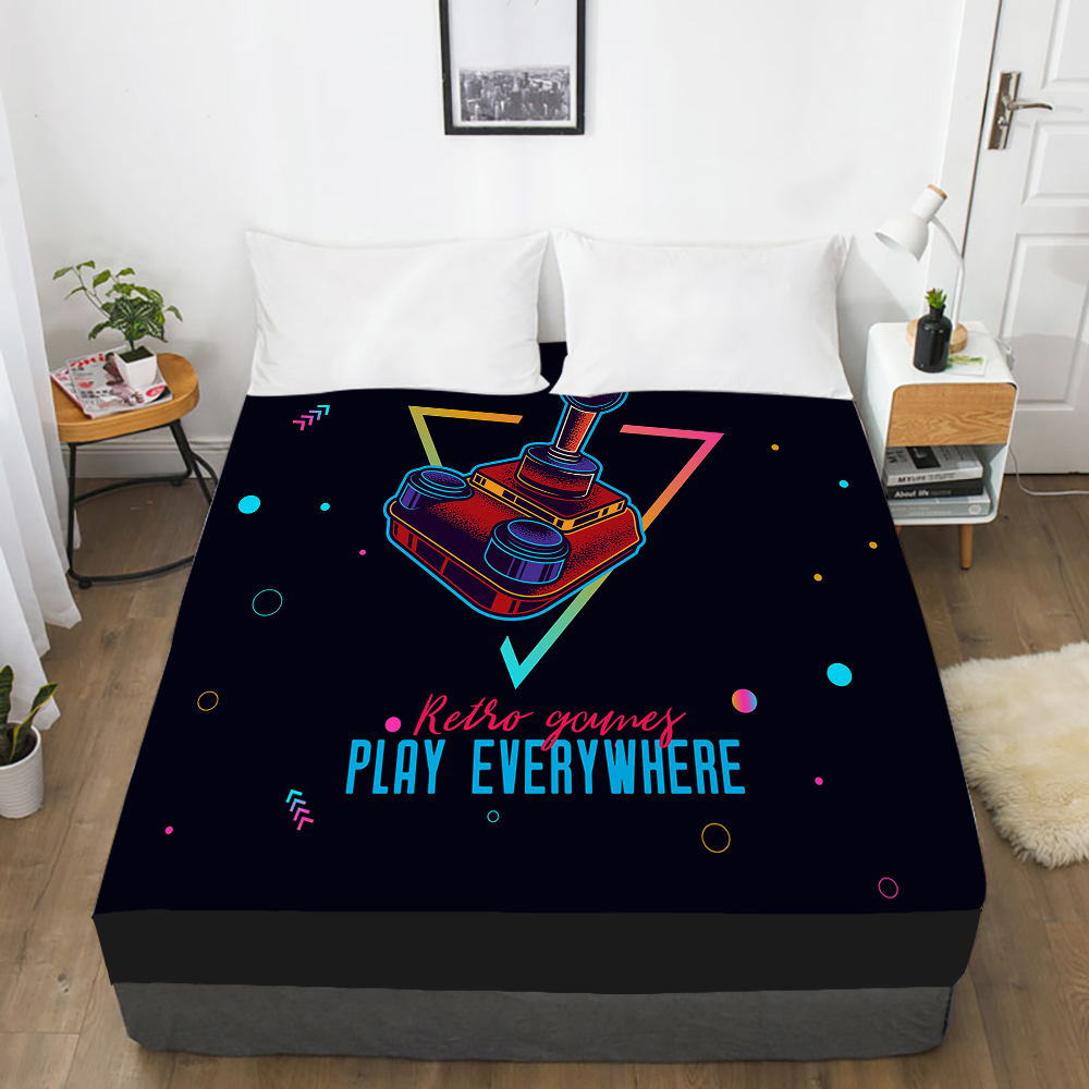 1pc Fitted Sheet Mattress Cover with allaround Elastic Rubber Band Bed