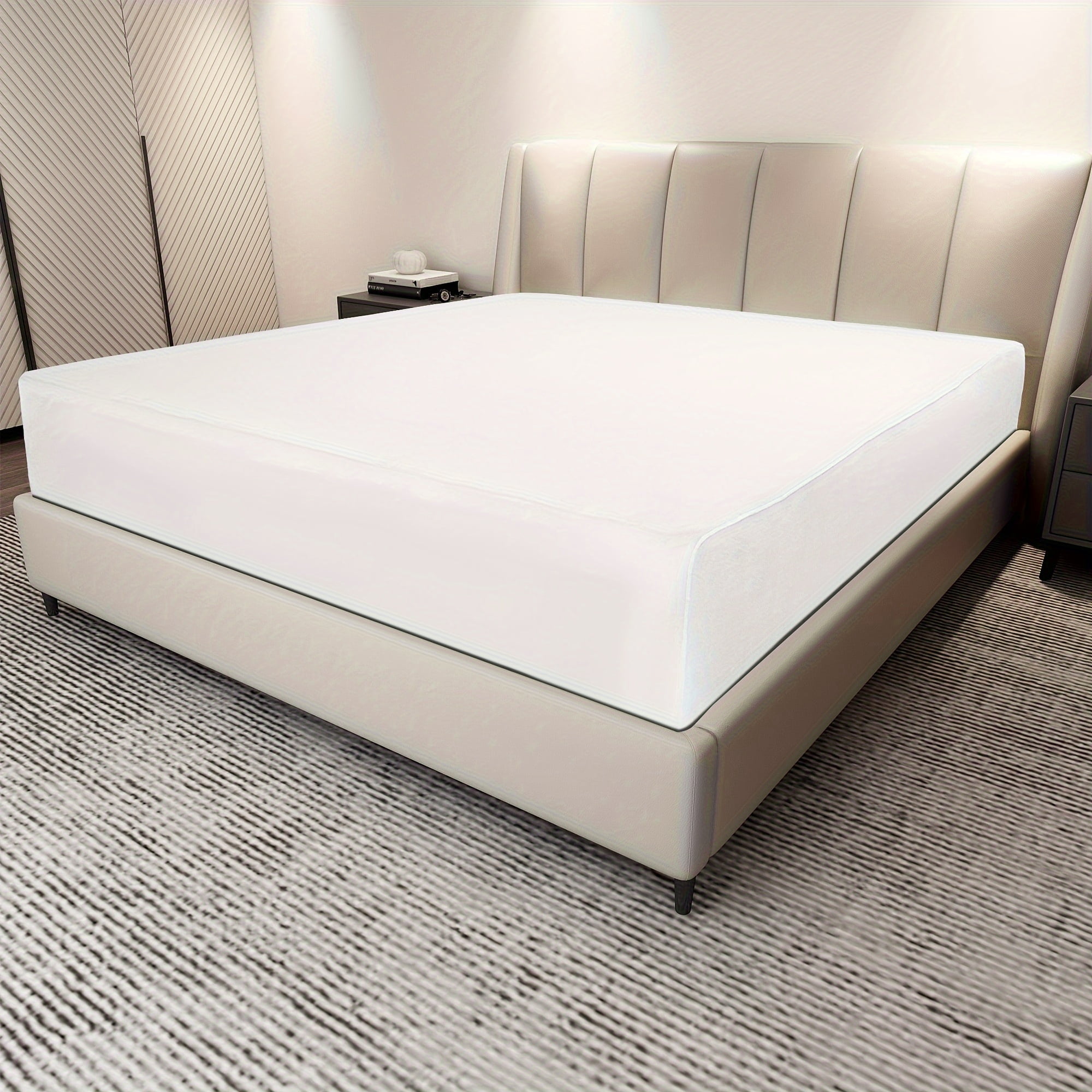 1pc Fitted Sheet (Without Pillowcase) Solid Color Soft Comfortable