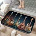 thumbnail image 1 of 1pc Five Electric Guitars on Fire Absorbent Non-Slip Bathroom Thickened Flannel Rug Decor,Soft,Quick Drying,Suitable For Indoor/outdoor Use,Bathrooms,Bedrooms,Kitchens,Terrace,Laundry Rooms,16"x24", 1 of 9